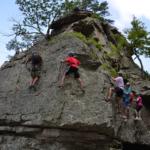 Rocking climbing at Horseshoe Canyon Ranch